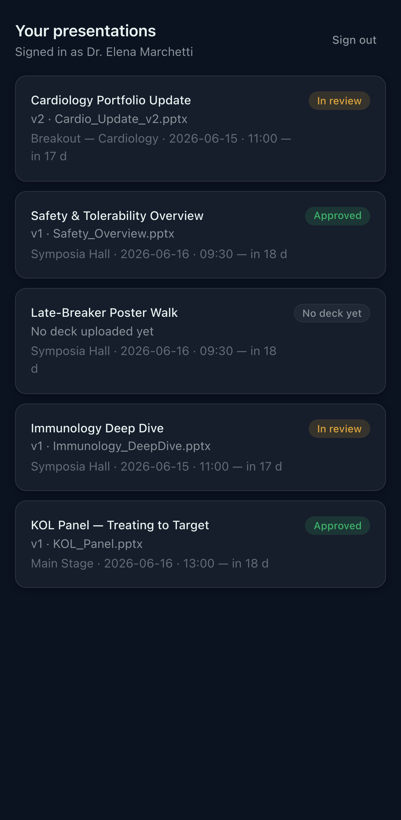 Presenter Portal — recording